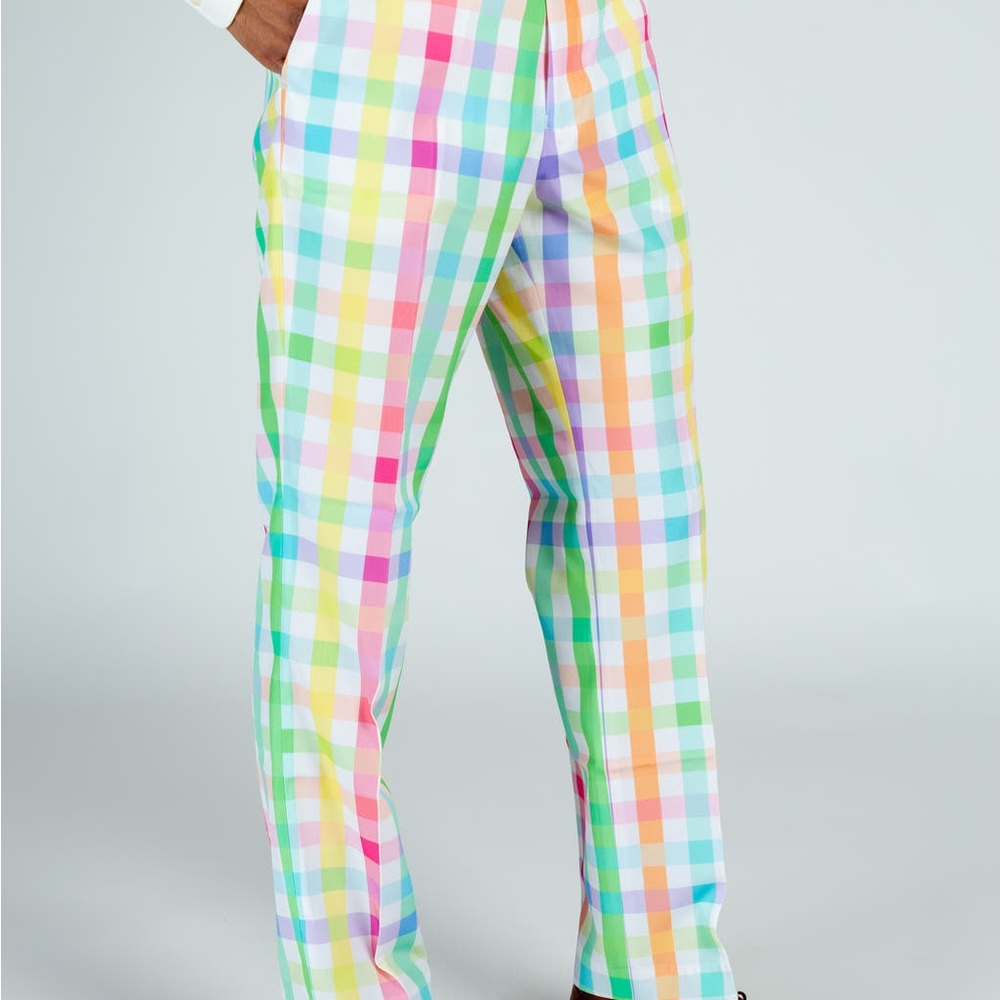Savannah Swinger Pastel Plaid Pants by Shinesty
